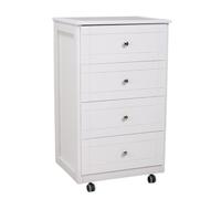 Carrello Cassettiera Giada con piano mattonelle in ceramica BIANCO