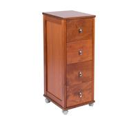Carrello cassettiera POKERINO in legno a 4 cassetti CILIEGIO