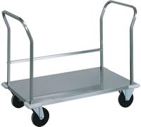 CARRELLO CON PIANALE BASSO cm 56x110x85H Inox Doppio Manico Professionale