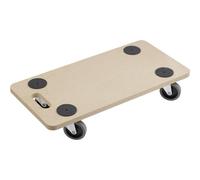Carrello a pianale in MDF, ruote in plastica