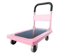 Carrello con Piattaforma Pieghevole per Impieghi Gravosi, Capacità di Carico di 400 kg, Carrello Piatto con Ruote e Maniglia, Ideale per Magazzino, Giardino, Alimentari, Uso Ospedaliero - Design