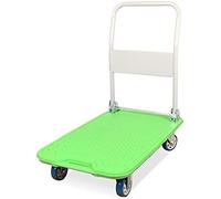 Carrello con piattaforma pieghevole resistente, carrello mobile piatto con manico in acciaio, ruote silenziose, carrello portatile per un facile spostamento e trasporto, design pieghevole per una