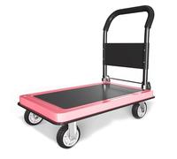 Carrello con piattaforma pieghevole resistente con ruote a 360°, facile mobilità e stoccaggio, capacità 272 kg, 60 x 90 x 89,8 cm, ideale per uso domestico e in magazzino