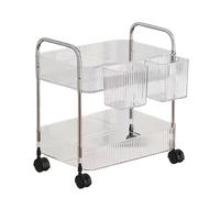Carrello Con Rotelle - Organizer Per Carrello Multiuso In Acrilico | Carrelo Per Snack Multistrato, Carrelli Portaoggetti Con Ruote Bloccabili Per Ufficio, Cucina Domestica, Trucco, Lavanderia, Bagno
