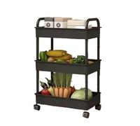 Carrello con ruote a 3-5 strati, salvaspazio, in plastica, con braccioli, finitura opaca, per uso in più stanze, perfetto per casa e ufficio