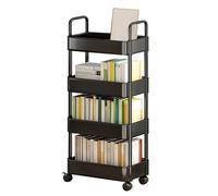 Carrello con ruote, Carrello con ruote - di utilità mobile - multiuso con rotelle a 3/4 livelli con maniglia, carrello portaoggetti mobile multifunzionale con
