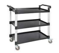 CARRELLO CON RUOTE, CARRELLO DA CUCINA, CARRELLO DI SERVIZIO 3 LIVELLI CON FR...