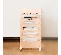 Carrello con ruote, libreria alta e stretta con ruote bloccabili e libreria mobile a 3 cassetti, per aule e studio in ufficio