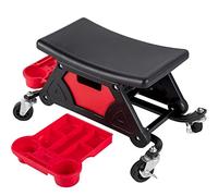 SGABELLO DA OFFICINA MECCANICO 136KG SGABELLO CARRELLO PER AUTO MOTO CON 4 RUOTE