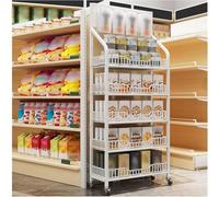 Carrello con ruote, organizer autoportante a 5 ripiani per supermercato e concessioni
