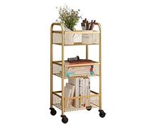 Carrello con ruote per organizzare la cucina e il bagno, facile da montare, soluzione versatile