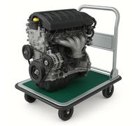 Carrello Con Ruote Porta Tutto - PIEGHEVOLE - Professionale - ACCIAIO - Carrello Portapacchi Con Portata 300 kg, Manico Ripiegabile, Piano 73x47 cm - Per Officina, Magazzino, Traslochi