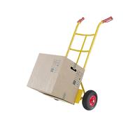 Carrello con Ruote Portatutto in Acciaio da 200Kg per Trasporto Sicuro di Carichi Voluminosi, con Maniglie Antiscivolo, Ruote Pneumatiche e Struttura Compatta Maneggevole (Giallo)