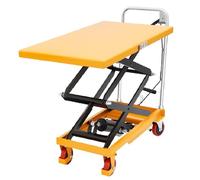 Carrello con tavolo elevatore idraulico a doppia forbice, capacità 500 kg | Tavolo elevatore idraulico con altezza di sollevamento di 1,5 m for fabbriche Carrello