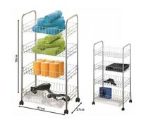 CARRELLO CUCINA CHROME 4 CM.41X27X76h CROMATO FRUTTA VERDURA