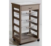 Carrello Cucina Portafrutta con Cassetto Portaoggetti TORTORA