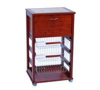 Carrello cucina portafrutta con portapane CILIEGIO