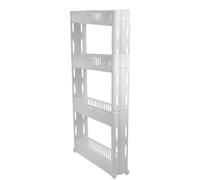 Carrello Cucina Salvaspazio 4 Piani con Rotelle Mobile Scaffale Porta Vivande