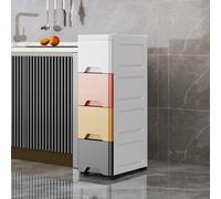 Carrello da bagno sottile con rotelle, salvaspazio, soluzione di archiviazione durevole e resistente all'usura per piccoli spazi come cucine e bagni