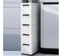 Carrello da bagno stretto a 3 livelli con ruote Slim Kitchen Storage Organizer salvaspazio per bagno e cucina Carrello mobile per riporre oggetti