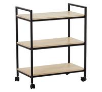 Carrello da bar a 3 livelli per hotel e ristorante, stazione di bevande all'aperto, carrello da portata per cucina e buffet, dimensioni: 76 x 35 x 60 cm