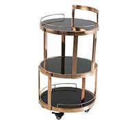Carrello da bar a 3 ripiani con ruote, carrello da cucina moderno per servire bevande e tè, elegante ripiano portaoggetti per casa, ufficio o ristorante