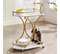 Carrello da bar con ruote bloccabili, in metallo, per cocktail, birra e bevande, elegante e funzionale
