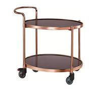 Carrello da bar da cucina a 2 livelli, con ruote bloccabili, carrello mobile da portata per sala da pranzo e feste a casa, versatile carrello per bevande per un facile intrattenimento