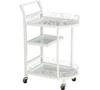 Carrello da bar di lusso per hotel e ristorante a 3 ripiani, in legno e metallo, elegante mobile da portata per ospitalità e ristorazione, accessorio da pranzo elegante