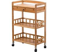 Carrello da bar per hotel, ristoranti, attività commerciali, carrello da cucina per la casa, mobile bar rustico, isola da cucina e carrello da portata, carrello portaoggetti con ruote, ripiani a 3 l