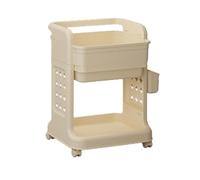 Carrello da barbiere regolabile - ripiano multi-livello per salone spa e tatuaggi, design ventilato, cestini laterali sospesi 45,5 x 35,5 x 50,3 cm