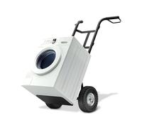 Carrello da Carico 250 kg in Acciaio Nero con Ruote Pneumatiche Resistenti