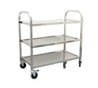 Carrello da catering a 3 livelli in acciaio inossidabile con ruote, carrello multifunzione per servire la cucina, carrello per casa, cucina, soggiorno e ristorante