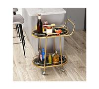 Carrello da cucina a 2 livelli Carrello da cucina moderno portatile tavolino da caffè carrello di servizio carrello mobile mobili per la casa per sala da pranzo e spazi abitativi