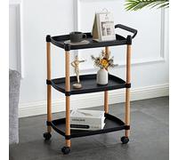 Carrello da cucina a 3 livelli Carrello per bevande Carrello di servizio multiuso per ristorante e hotel Carrello di utilità mobile per una facile nizzazione e servizio