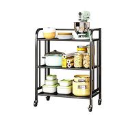 Carrello da cucina a 3 ripiani per forno a microonde e spezie - Carrello mobile per la casa per una gestione efficiente dello spazio in cucina