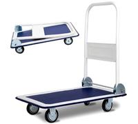 Carrello da cucina, carrello per carichi pesanti con ruote, carrello per sacchi a mano con maniglia, strisce paraurti, carrello con pianale mobile per un facile trasporto e sollevamento di c