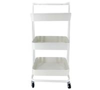 Carrello da cucina, carrello portaoggetti a 3 livelli su ruote, supporto in metallo per riporre verdure, carrello della spesa