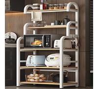 Carrello da cucina Carrello portaoggetti da cucina con ripiani multistrato e ripiano per microonde per l'organizzazione del ristorante Carrello mobile salvaspazio per riporre e organizzare l