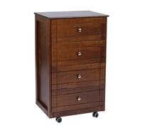 Carrello da cucina Cassettiera con piano in legno Giada NOCE