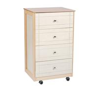 Carrello da cucina Cassettiera con piano legno Giada NATURALE