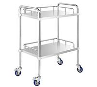 Carrello da cucina in acciaio inox a 2/3 ripiani, carrello mobile con ruote, multifunzione, per servire dessert per casa e ristorante
