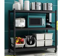 Carrello da cucina in acciaio inox con ruote, carrello di servizio per casa e ristorante, ruote bloccabili, facile da spostare, soluzione versatile