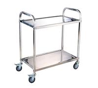 Carrello da cucina in acciaio inox resistente con ruote, carrello a 3 ripiani per uso commerciale e domestico, perfetto per ristoranti, catering e servizi alimentari - 75 x 40 x 83,5 cm