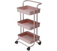 Carrello da cucina in metallo con ruote, scaffale mobile a 3 ripiani, per mobili domestici, carrello portaoggetti stretto