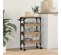 Carrello da cucina in rovere Artisan, 53 x 20 x 76 cm, con ruote, mobile da cucina per spazio e conservazione, salvaspazio come carrello da portata e tavolino in sala da pranzo