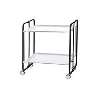 Carrello da cucina pieghevole BAUHAUS 2 vassoi struttura nera