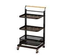 Carrello da cucina pieghevole bianco con 3 assi e 1 cestino, armadio salvaspazio per cucina, cassetto, soluzione versatile per la casa