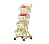 Carrello da cucina, portafrutta da cucina, carrello da dispensa multilivello con ruote per frutta e verdura, porta snack salvaspazio per cucina e lavanderia