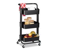 Carrello da cucina portavivande Carrellino per ufficio 4 ruote 3 ripiani